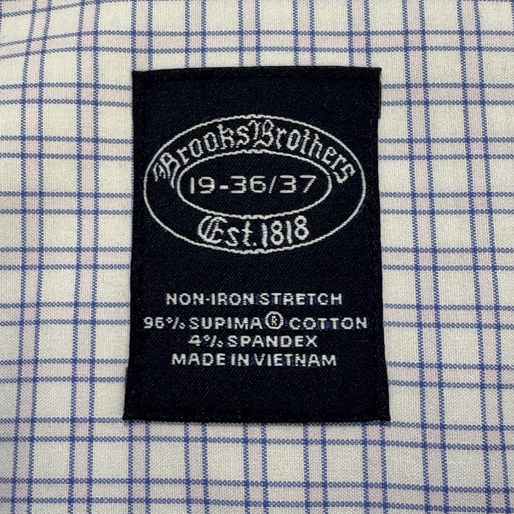Brooks Brothers Dress Shirt Men 19 36/37 Pink Ainsley Collar Stretch Pima Cotton - Picture 2 of 8